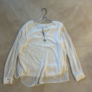 White Calvin Klein long sleeve new with tags